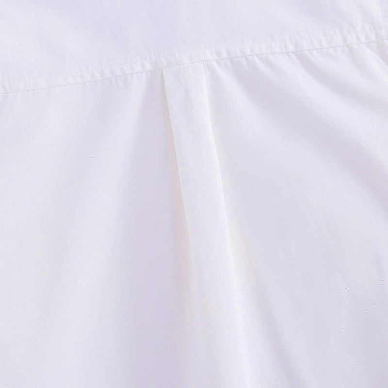 Spring&Gege Boys' Long Sleeve Woven Dress Shirt Formal School Uniform Button Down Shirt with Chest Pocket, White, 5-6 Years - Image 4